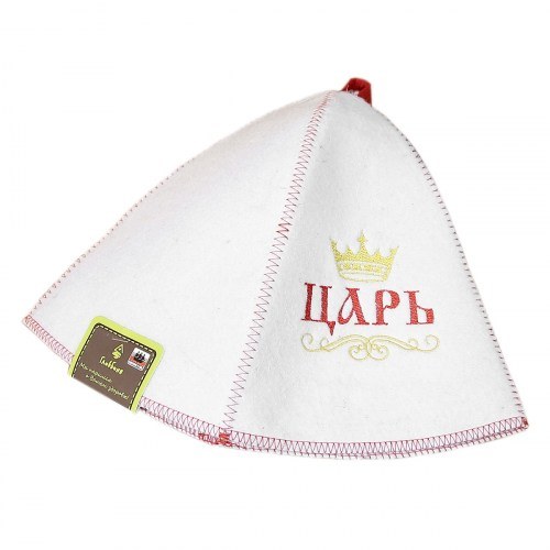 Шапка для бани и сауны ГлавБаня "Царь", войлок