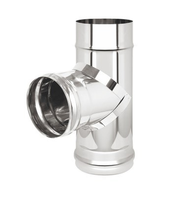 Тройник для дымохода Везувий Ø 120 мм 0,5 мм 90° (с заглушкой)