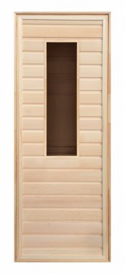 Дверь липа прямоугольное стекло Радуга 1900х700 мм