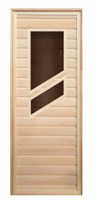 Дверь липа с 2-мя косыми стеклами Радуга 1900х700 мм