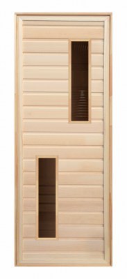 Дверь липа с 2-мя стеклами Радуга 1900х700 мм