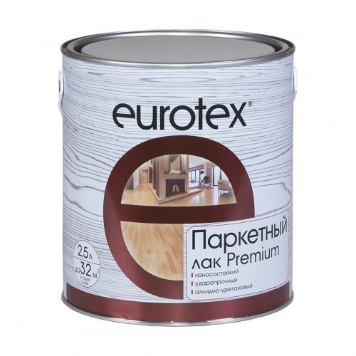 Лак паркетный Eurotex Premium глянцевый 2,5 л