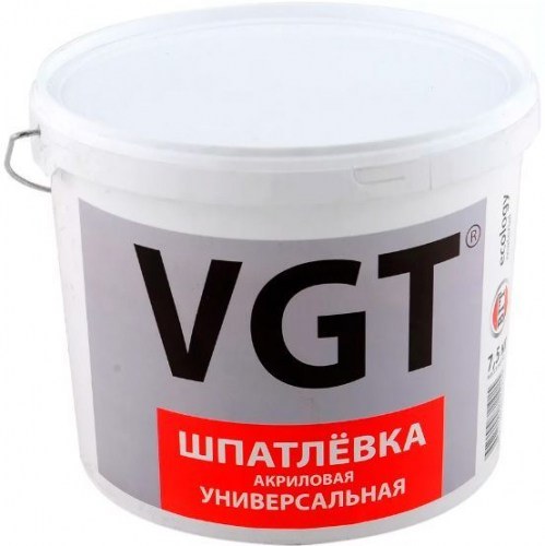 Шпатлевка акриловая универсальная VGT 7,5 кг
