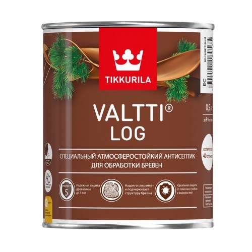 Антисептик Tikkurila Valtti Log бесцветный 0,9 л