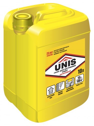 Грунтовка акриловая Unis ВР 10 литров