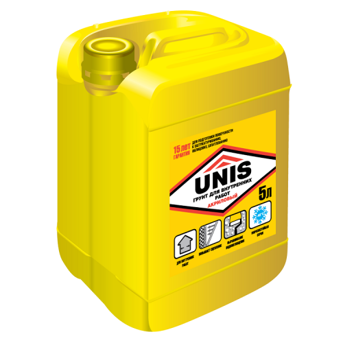 Грунтовка акриловая Unis ВР 5 литров