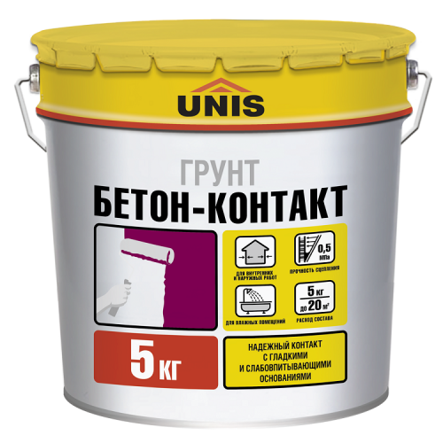 Грунтовка Unis Бетон-контакт 5 кг