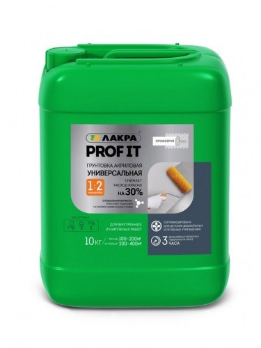 Грунтовка акриловая универсальная Лакра PROF IT 10 кг