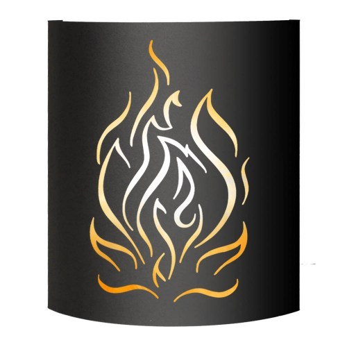Абажур Везувий BLACK (AISI 430) тип 1 "Огонь"