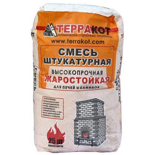 Смесь штукатурная Терракот жаростойкая 25 кг