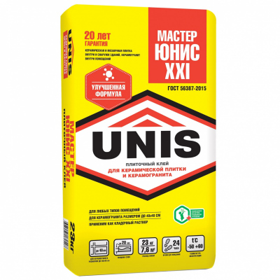Клей для плитки Unis XXI 25 кг