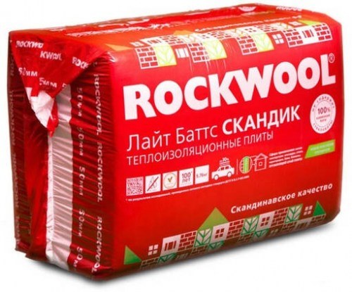 Минеральная вата Rockwool Лайт Баттс Скандик 50х600х800 мм