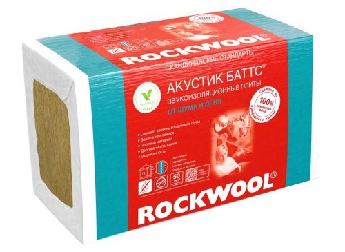 Минеральная вата Rockwool Акустик Баттс  50х600х1000 мм (10 плит)