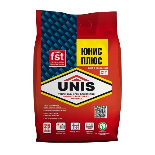 Клей для плитки Unis Плюс 5 кг