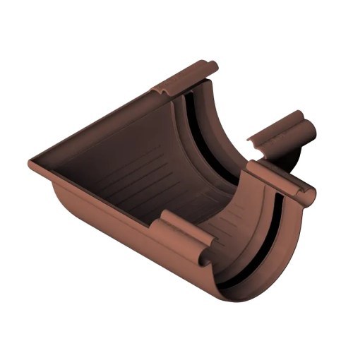 Угол желоба ПВХ Альта-Профиль 90° коричневый Элит