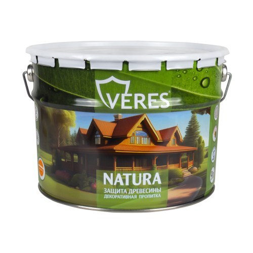 Защитно-декоративное покрытие для древесины Veres Natura Калужница 2,7л.