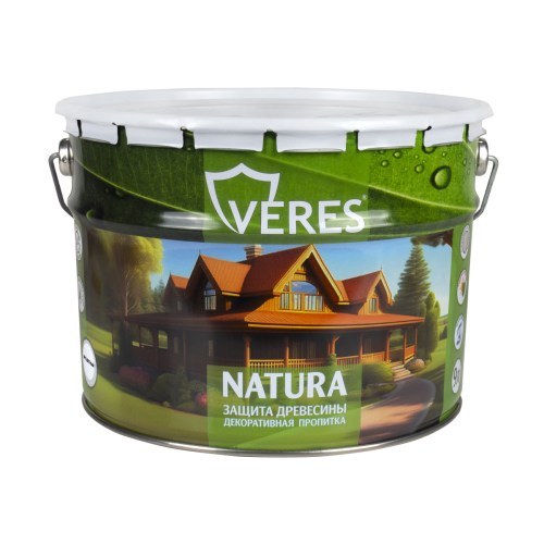 Защитно-декоративное покрытие для древесины Veres Natura Бесцветный 2,7л.