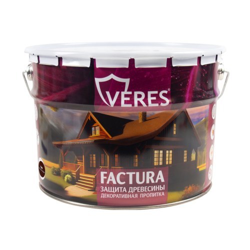 Защитно-декоративное покрытие для древесины Veres Factura Тик 3л.