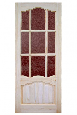 Дверь филенчатая Радуга 2000х800 мм с коричневым стеклом 1-ый сорт