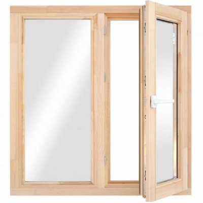 Окно деревянное со стеклопакетом Радуга 1200х1200 мм двухстворчатое створка поворотная