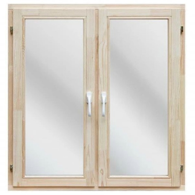 Окно деревянное со стеклопакетом Радуга 1500х1200 мм двухстворчатое створки поворотные