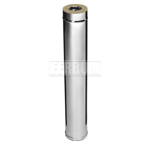 Сэндвич-труба Ferrum Ø 110/200 мм 0,5/0,5 мм 1,0 м нерж./нерж.