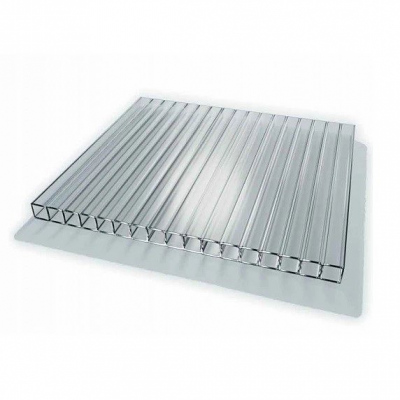 Сотовый поликарбонат Поликарбо прозрачный 4 мм 2,1х6 м