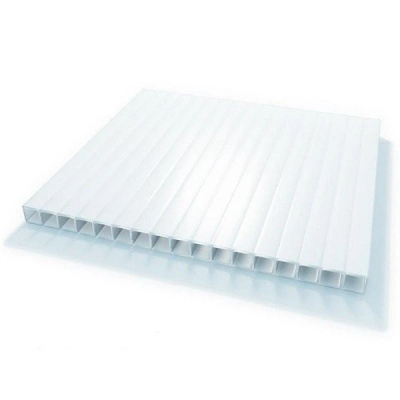 Сотовый поликарбонат Поликарбо белый 4 мм 2,1х1 м