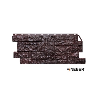 Фасадная панель Fineber Камень дикий Коричневый