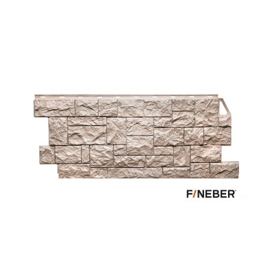 Фасадная панель Fineber Камень дикий Песочный