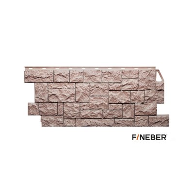 Фасадная панель Fineber Камень дикий Терракотовый