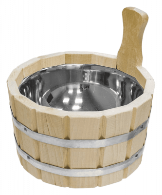 Шайка для бани Радуга 3,5 л. с нерж. вставкой (ШН-3,5)