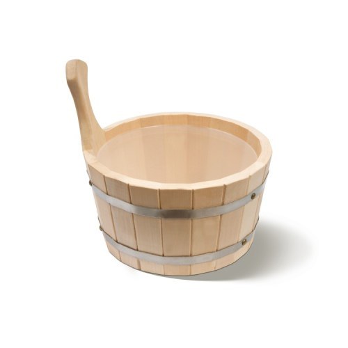 Шайка для бани Радуга 5 л. с пласт. вставкой (ШП-5)