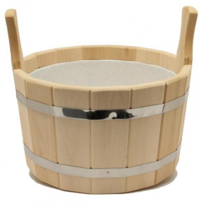 Шайка для бани Радуга 9 л. с пласт. вставкой (ШП-9)