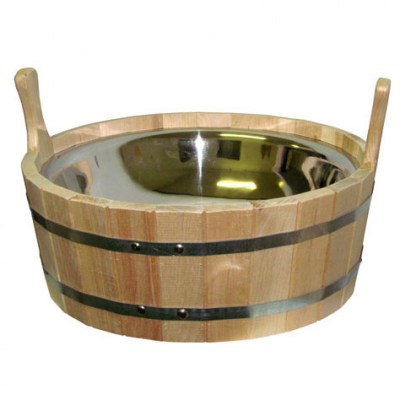 Шайка для бани Радуга 17 л. с нерж. вставкой (ШН-17)