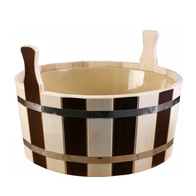 Шайка для бани Радуга 17 л. с пласт. вставкой (ШП-17) Термо