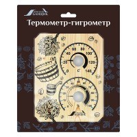 Термометр-гигрометр д/бани и сауны Невский банщик "Веники и шайка"