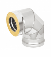 Сэндвич-колено Везувий Ø 180/250 мм 0,8/0,5 мм 90° нерж./нерж.