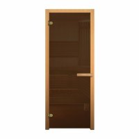 Дверь для бани/сауны Везувий Бронза 1800х700 мм (6 мм, 2 петли 716 GB)