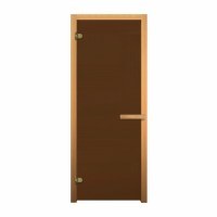 Дверь для бани/сауны Везувий Бронза Матовая 1700х700 мм (6 мм, 2 петли 716 GB)