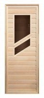 Дверь липа с 2-мя косыми стеклами 1900х700 мм