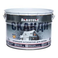 Кроющий антисептик для древесины Акватекс Сканди карамель 9 л