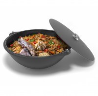 Казан чугунный Везувий 8 л с крышкой и ручкой