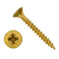 Саморез по дереву 4х30 мм острый желтый цинк