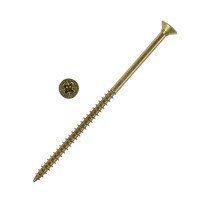 Саморез по дереву 5х120 мм острый желтый цинк