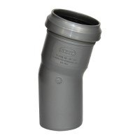 Отвод Д50 мм 15° серый