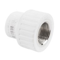 Муфта PP-R комбинированная с внутренней резьбой 20 мм х 3/4" белая