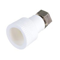 Муфта PP-R комбинированная с накидной гайкой 25 мм х 1/2" белая