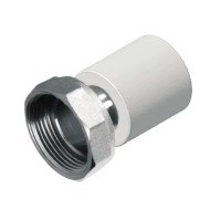 Муфта PP-R комбинированная с накидной гайкой 25 мм х 1 1/4" белая