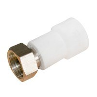 Муфта PP-R комбинированная с накидной гайкой 32 мм х 1" белая